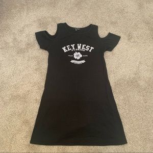 Black off shoulder cotton dress size S